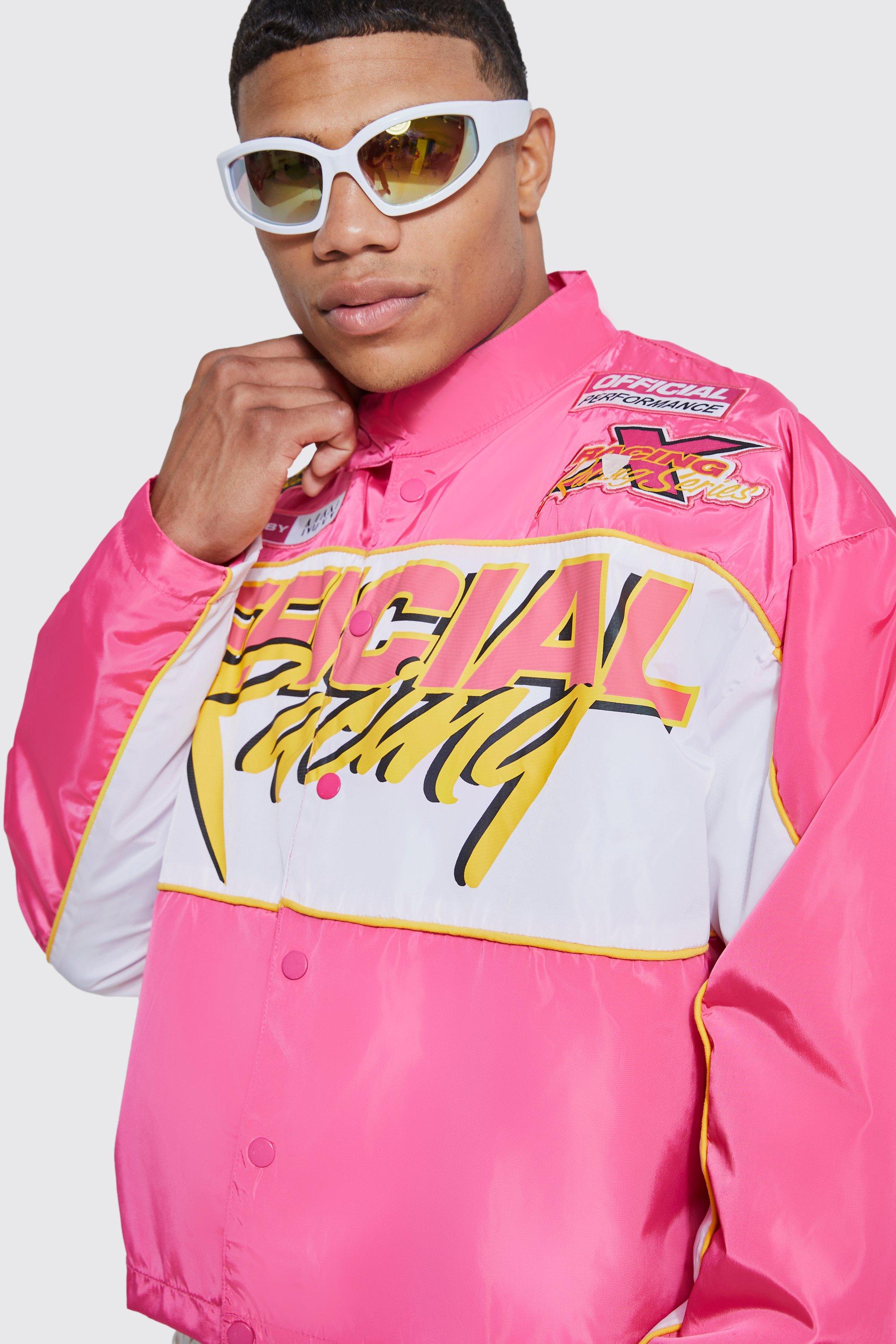 Boxy Official Nylon Moto Jacket boohoo IL
